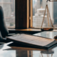Legal documents and scales of justice on the desk of a commercial litigation attorney.